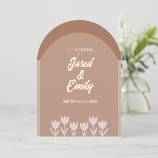 QR-Code für Hochzeitsfeiern Einladung (Stehend Vorderseite)