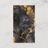 QR-Code für Hochzeitsfeiern in Schwarz-Gold-Marmor Begleitkarte (Rückseite)