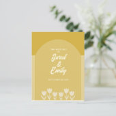 QR-Code für Hochzeitsfeiern Postkarte (Stehend Vorderseite)