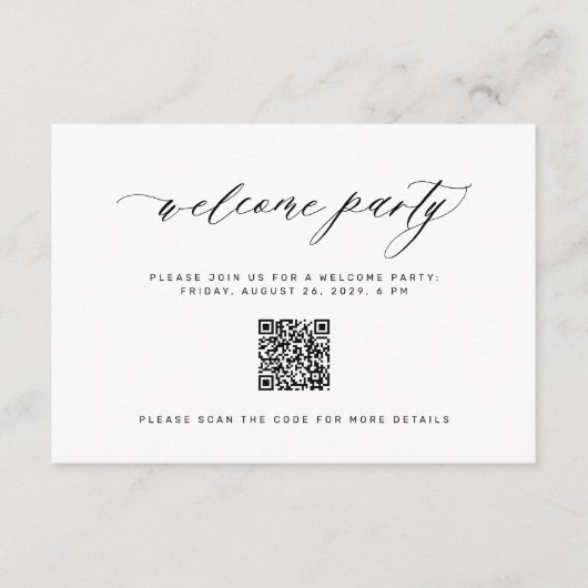 QR-Code für Hochzeitspaare - Party - Einladung (Vorderseite)