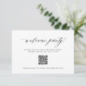 QR-Code für Hochzeitspaare - Party - Einladung (Stehend Vorderseite)