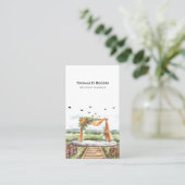 QR-Code für Hochzeitsplaner für Wasserfarben Visitenkarte (Stehend Vorderseite)