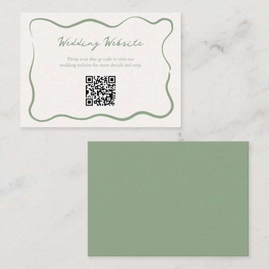 QR-Code für Hochzeitsseiten Begleitkarte (Vorne/Hinten)