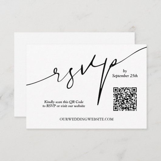 QR-Code für Hochzeitsseiten Begleitkarte (Vorne/Hinten)