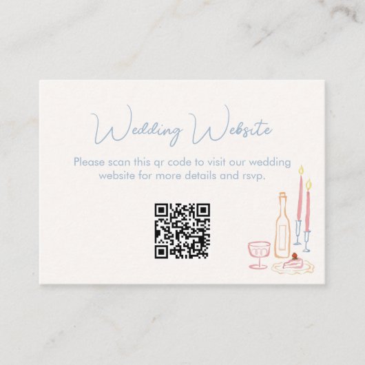 QR-Code für Hochzeitsseiten Begleitkarte (Vorderseite)