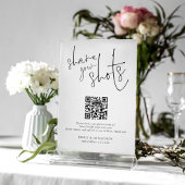 QR-Code für Hochzeitsskripte Foto teilen Ihre Aufn Poster
