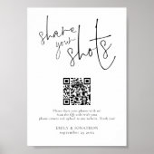 QR-Code für Hochzeitsskripte Foto teilen Ihre Aufn Poster (Vorne)