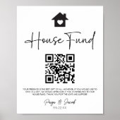 QR-Code für Hochzeitsskripte im Minimalistischen H Poster (Vorne)