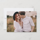 QR-Code für Hochzeitsskripte in Schwarzweiß RSVP Karte (Rückseite)