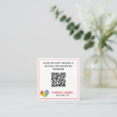 QR-Code für Hochzeitsszeiten Begleitkarte (Stehend Vorderseite)