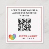 QR-Code für Hochzeitsszeiten Begleitkarte (Vorderseite)