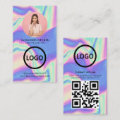 QR-Code für Holographic Company Logo Mitarbeiter-F Visitenkarte (Vorne/Hinten)