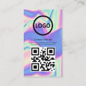 QR-Code für Holographic Company Logo Mitarbeiter-F Visitenkarte (Rückseite)