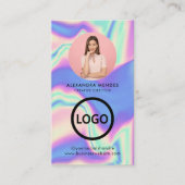 QR-Code für Holographic Company Logo Mitarbeiter-F Visitenkarte (Vorderseite)