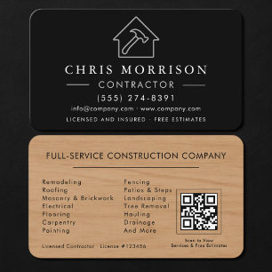 QR-Code für Holzbauunternehmer Visitenkarte
