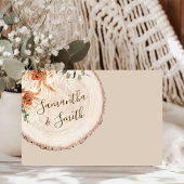 QR-Code für Holzschnitt RSVP-Karte für rustikale H RSVP Karte