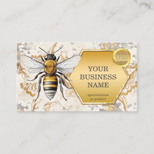 QR-Code für Honey Bee Gold Visitenkarte (Vorderseite)