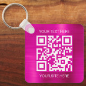 QR-Code für Hot Pink Foil Schlüsselanhänger (Vorderseite)