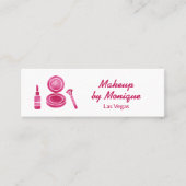 QR-Code für Hot Pink Glam Makeup Artist Mini Visitenkarte (Vorderseite)