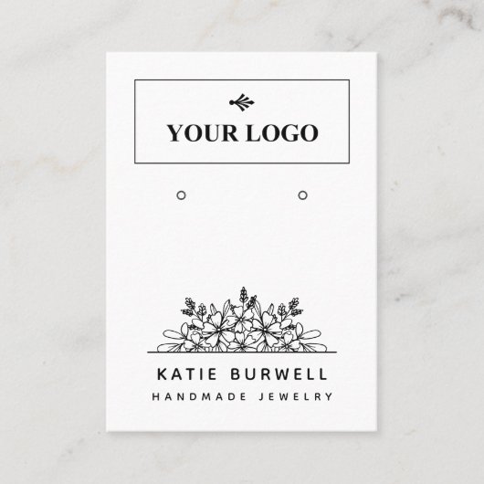 QR-Code für hübsche Blumen-Add-Logos Visitenkarte (Vorderseite)