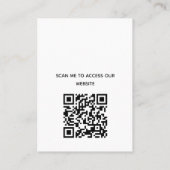 QR-Code für hübsche Blumen-Add-Logos Visitenkarte (Rückseite)