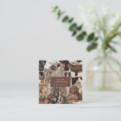 QR-Code für Hunde-Sitter-Trainer Quadratische Visitenkarte (Stehend Vorderseite)