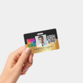 QR-Code für Ihr Firmenlogo Mitarbeiter-Foto Ausweis (Handheld)