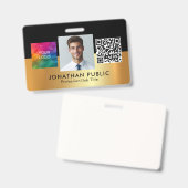 QR-Code für Ihr Firmenlogo Mitarbeiter-Foto Ausweis (Front & Back)