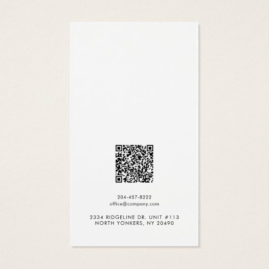 QR-Code für Ihr Firmenlogo - Werbekarte (Rückseite)