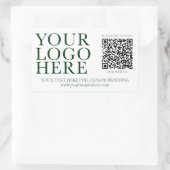 QR-Code für Ihr Logo Image-Unternehmen Rechteckiger Aufkleber (Tasche)