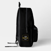 QR-Code für Ihr Logo - Werbe-Black Bedruckter Rucksack (Links)