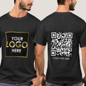 QR-Code für Ihr Logo - Werbe-Black T-Shirt