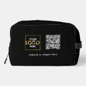 QR-Code für Ihr Logo - Werbe-Black Waschbeutel (Rückseite)