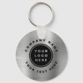 QR-Code für Ihr Unternehmen - Silver Schlüsselanhänger (Vorderseite)