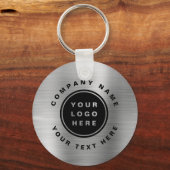 QR-Code für Ihr Unternehmen - Silver Schlüsselanhänger (Vorderseite)