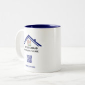 QR-Code für Ihr Unternehmen Telefon Zweifarbige Tasse (Vorderseite Links)