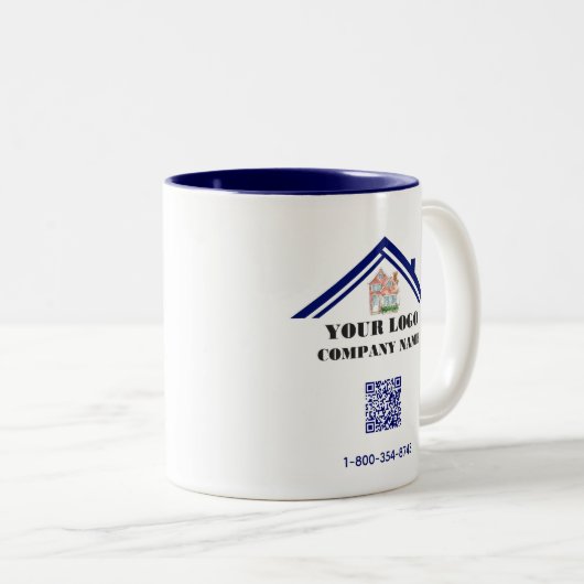 QR-Code für Ihr Unternehmen Telefon Zweifarbige Tasse (VorderseiteRechts)