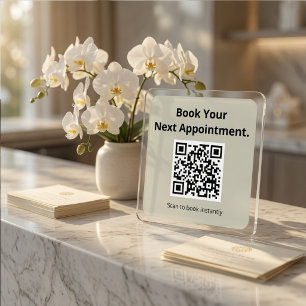 QR-Code für Ihren nächsten Termin buchen  Quadratischer Aufkleber