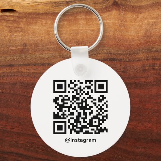QR-Code für individuell anpassbare Firmenlogos wei Schlüsselanhänger (Rückseite)