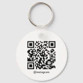 QR-Code für individuell anpassbare Firmenlogos wei Schlüsselanhänger (Rückseite)