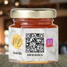 QR-Code für Instagram-Werbung mit weißem Goldmarmo