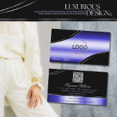 QR-Code für intelligente, schwarz gekleidete Dekor Visitenkarte