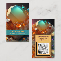 QR-Code für Iridescent Burst Abstrakt Citrine