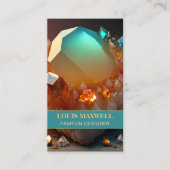 QR-Code für Iridescent Burst Abstrakt Citrine Visitenkarte (Vorderseite)