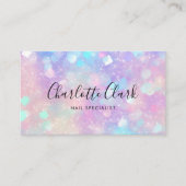 QR-Code für irrisierenden Opal-Glitzer Visitenkarte (Vorderseite)