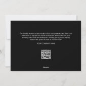 QR-Code für JoWeihnachts-Firmenlogo Feiertagskarte (Rückseite)