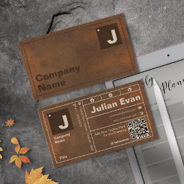 QR-Code für kaltes eisenfreies Typografie Visitenkarte