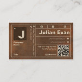 QR-Code für kaltes eisenfreies Typografie Visitenkarte (Vorderseite)