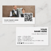 QR-Code für Kellner Visitenkarte (Vorne/Hinten)
