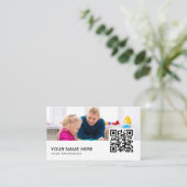 QR-Code für Kinderarbeitstherapeuten Visitenkarte (Stehend Vorderseite)